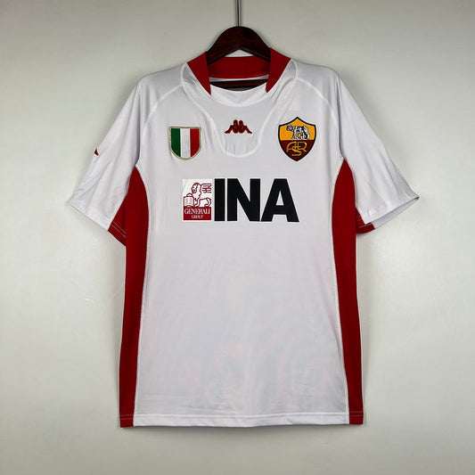 Roma Maglia Away White 2001/02